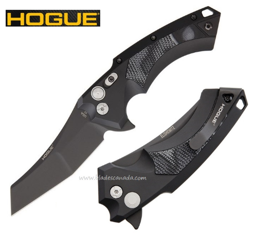 Hogue X5 Flipper Folding Knife, 154CM Wharncliffe 3.5", Aluminum Black, H34569
